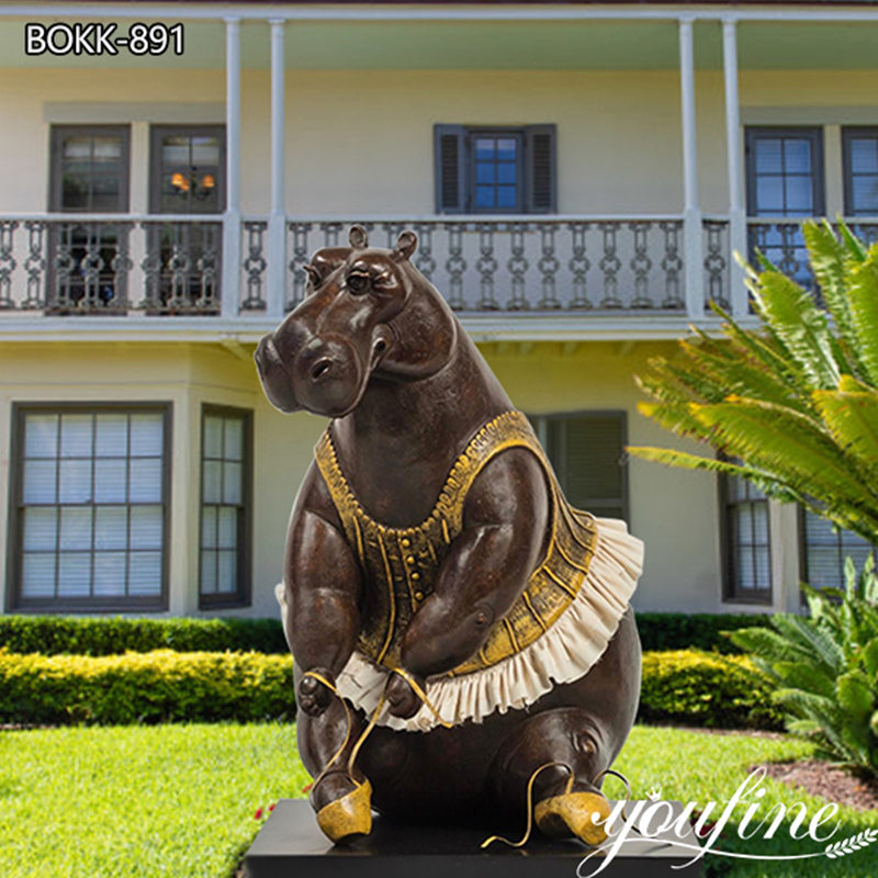 bronze hippo sculpture(1) -YouFine Sculpture