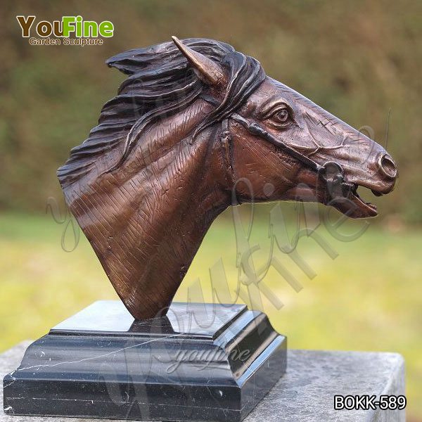 Bronze Horse Head Sculpture