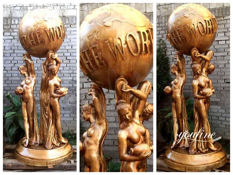 bronze large world is yours statue
