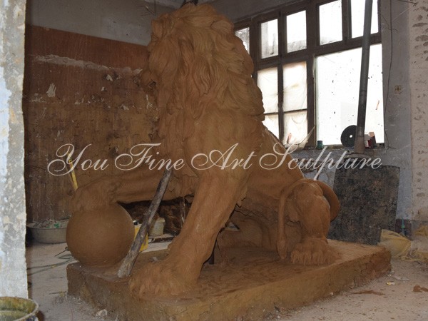 Hot Sale Outdoor Life Size garden bronze lion statue