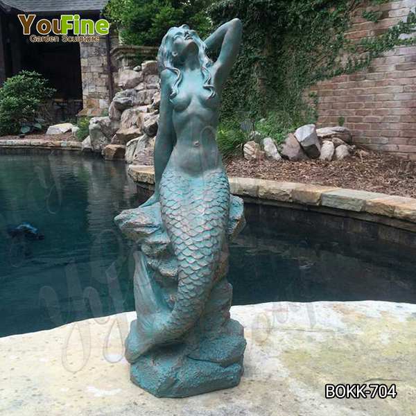 Outdoor Decoration Bronze Mermaid Sculpture for Sale