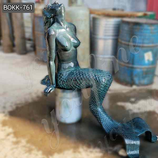 Classic Outdoor Garden Bronze Mermaid Sculpture for Sale BOKK-761