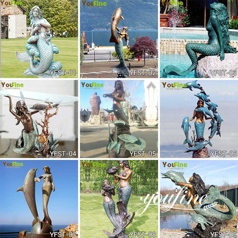 bronze mermaid statues for sale -Factory Supplier