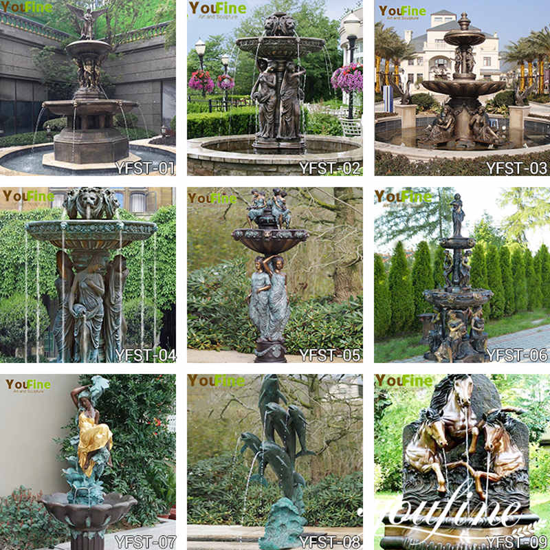 bronze outdoor fountain - Factory Supplier