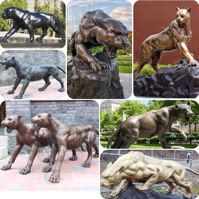 bronze panther sculpture-YouFine
