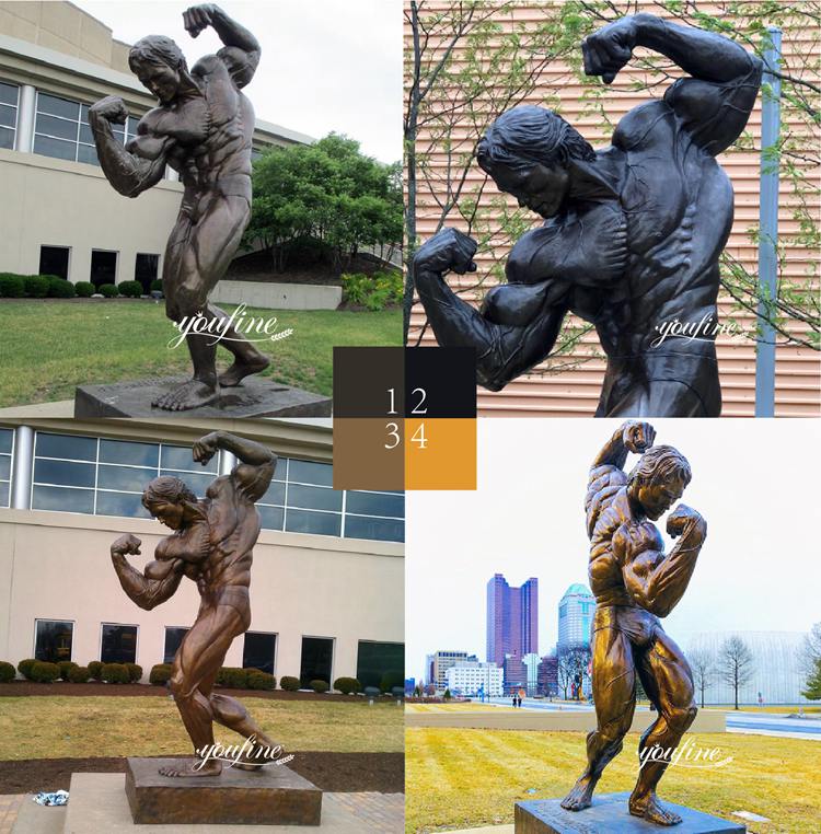 Customized Life-size Bronze Schwarzenegger Sculpture for Sale