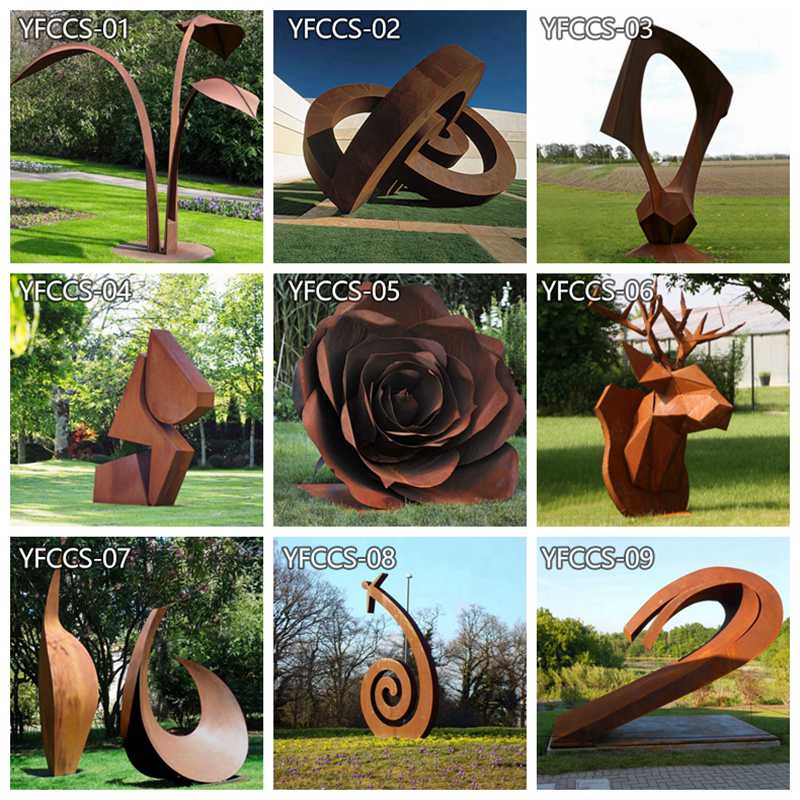 Large Outdoor Corten Steel Sculpture Abstract Art Decoration for Sale