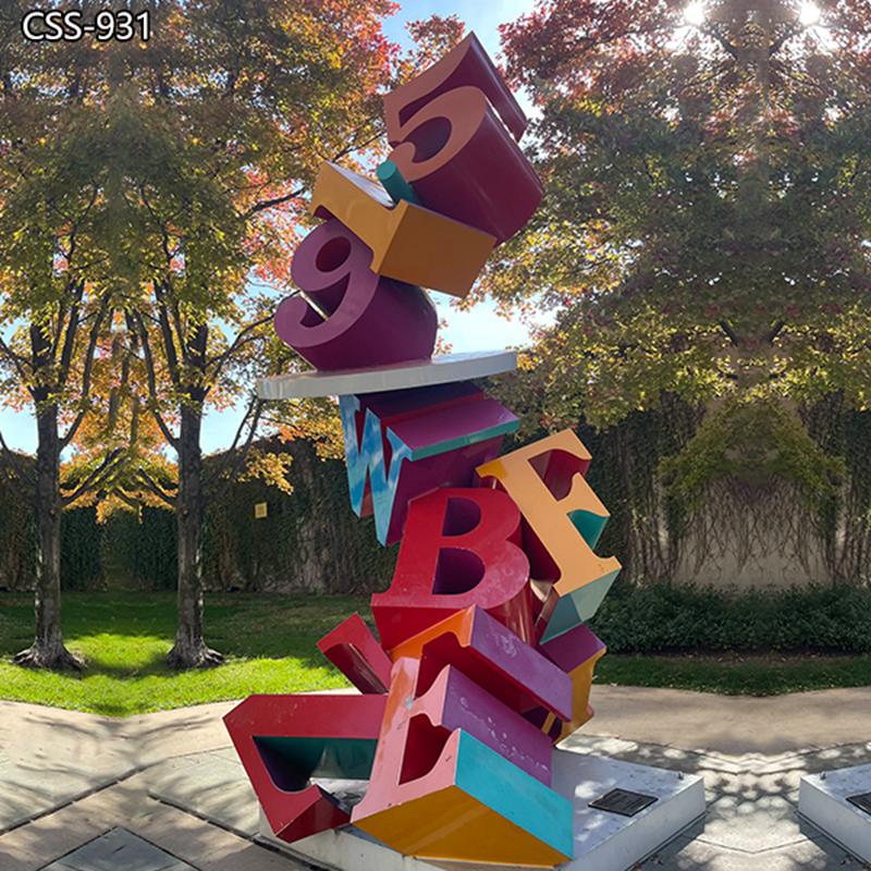 Custom Design 3D Letter Sculpture Creative Public Art