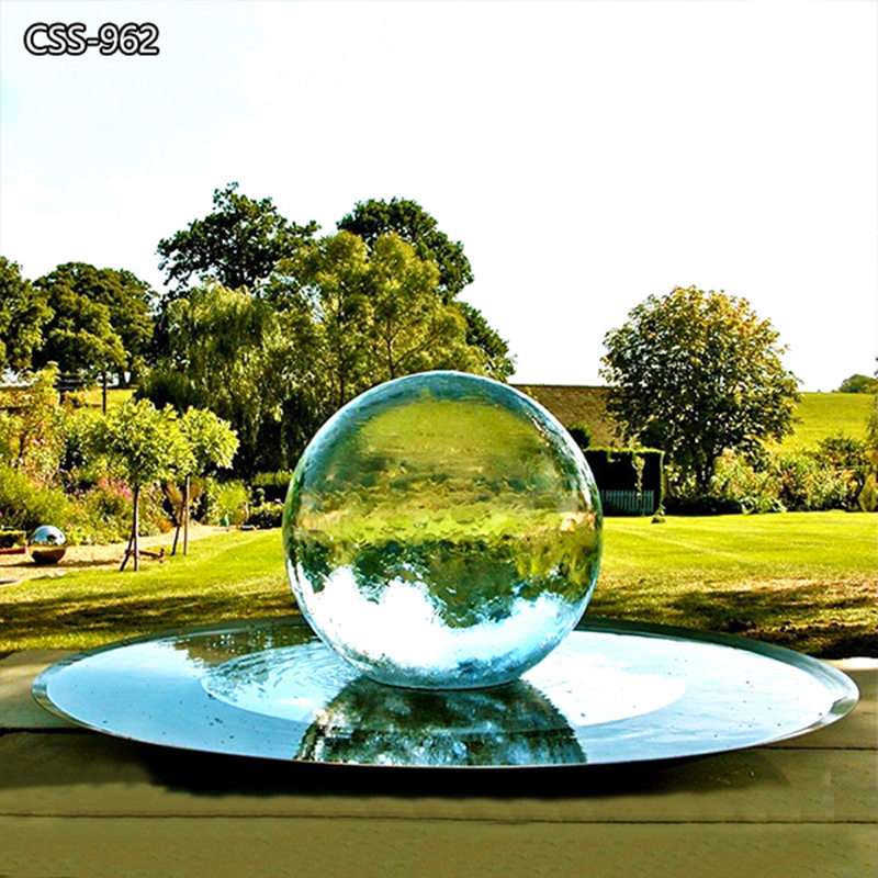Custom Modern Acrylic Sphere Water Fountain for Outdoor Garden