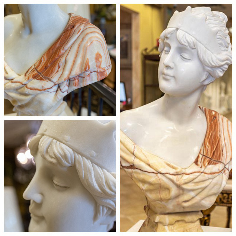 details of marble Diana bust-YouFine Sculpture