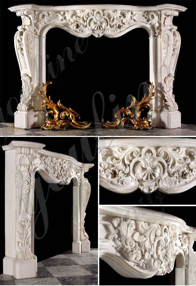 details of marble fireplace-Factory Supplier