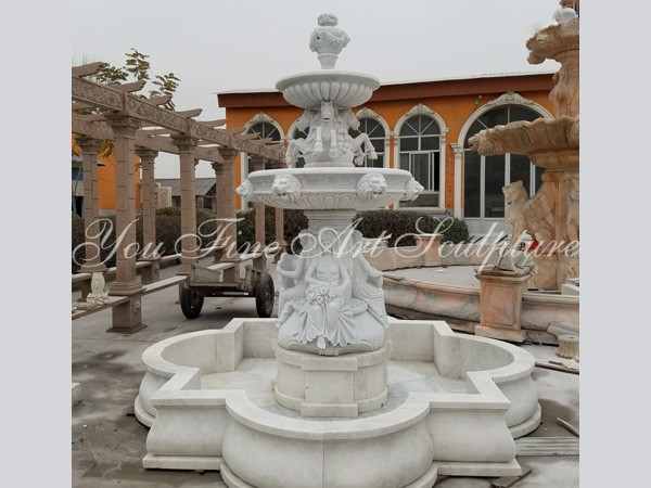 Outdoor garden hand carved marble water fountain sale