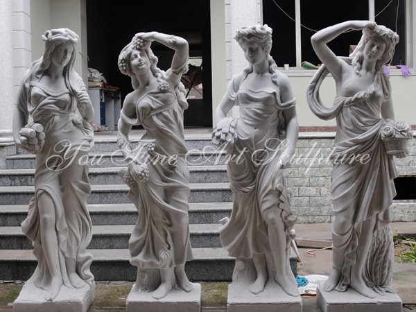 life size marble four season garden decoration