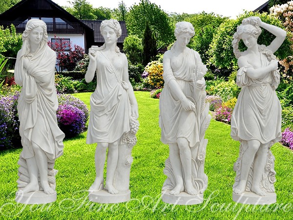 Four Seasons Maidens Marble Sculpture