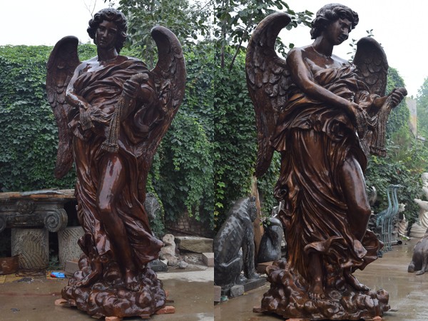 Large christian bronze angel statues