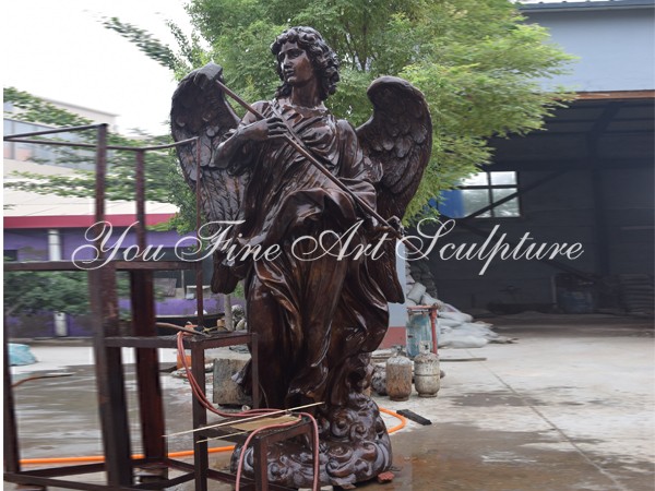 Large garden christian bronze angel statues