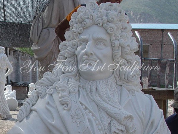 Carved Famous White Marble Napoleon Bust