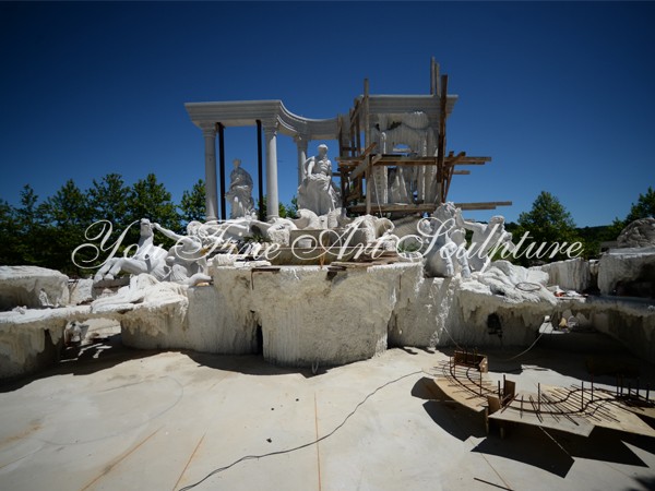 Large Marble Outdoor Water Fountain Fontana di Trevi Fountain