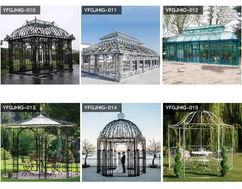 Large Outdoor Wrought Cast Iron Gazebo Decoration for Garden supplier