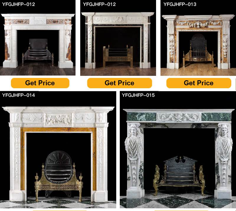 Hand Carving Large Marble French Fireplace Mantels Home Decor for Sale
