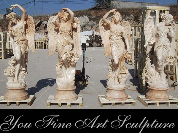 Four seasons girl marble sculpture