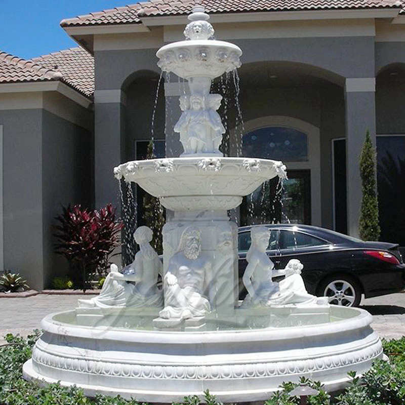 Outdoor Hand-carving Marble Fountain Garden Decor for Sale