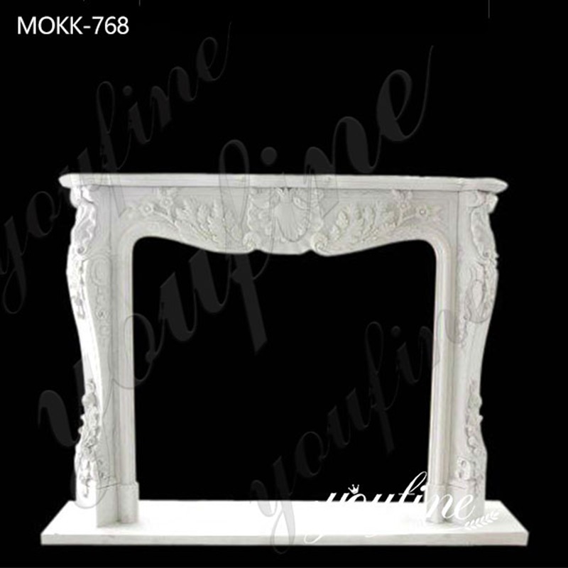 Hand Carving Large Marble French Fireplace Mantels Home Decor for Sale