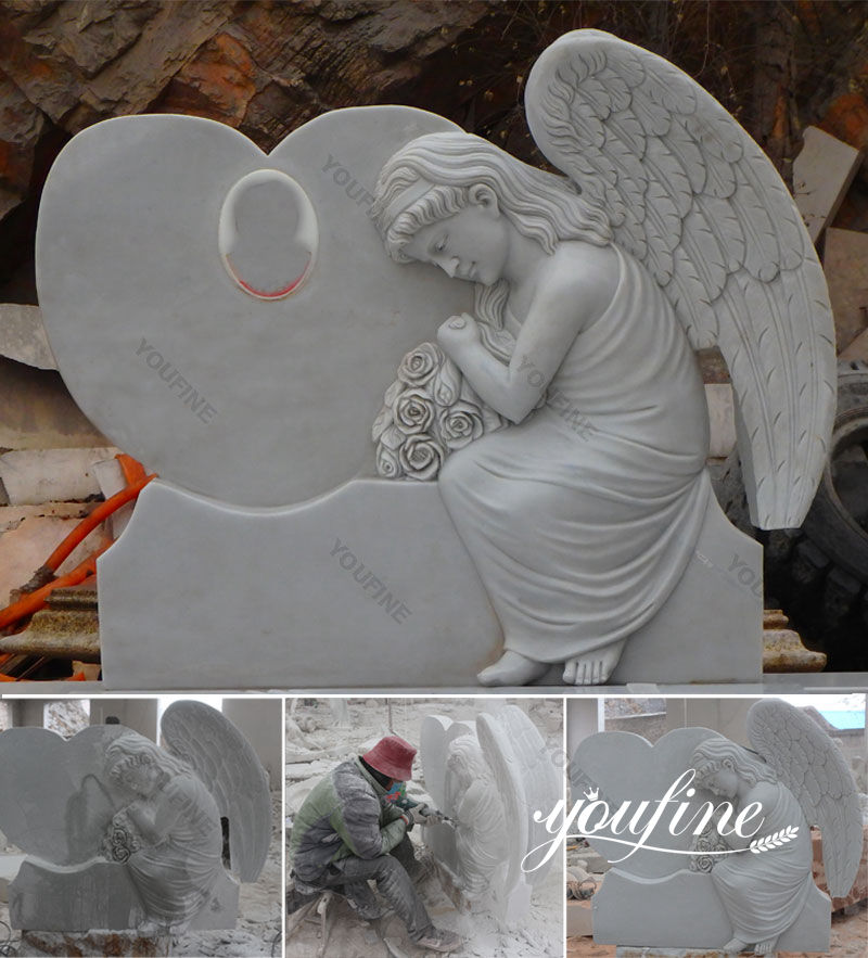 headstone with angel wings -Factory Supplier