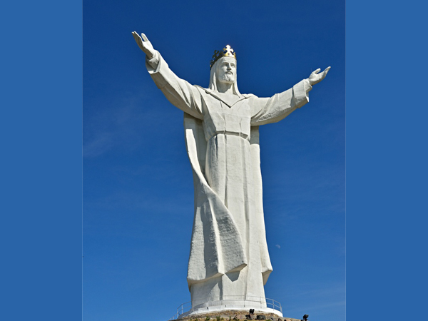 New products large christian jesus marble statues opening the arm