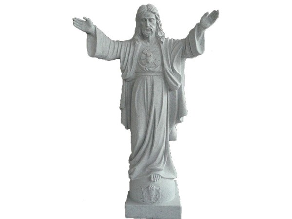 Hand Carved white marble Jesus statue