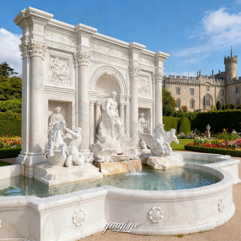 large marble Trevi fountain replica