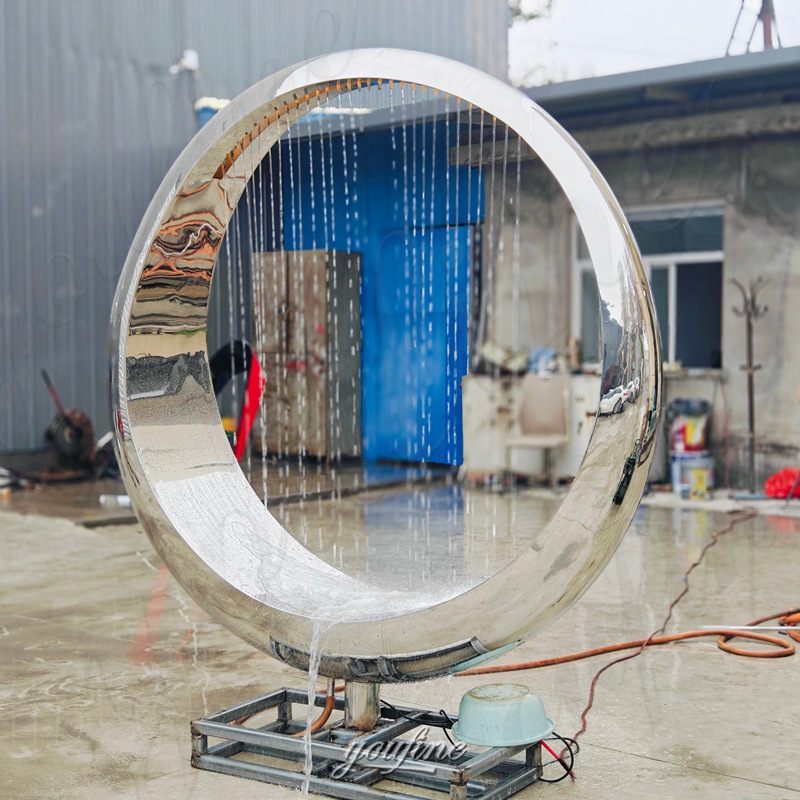 large metal circle sculpture