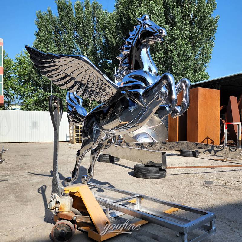 large Metal Pegasus sculpture