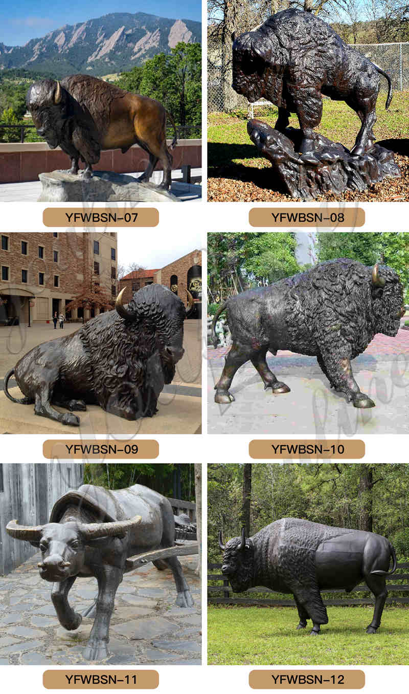 large bronze buffalo statue - Factory Supplier