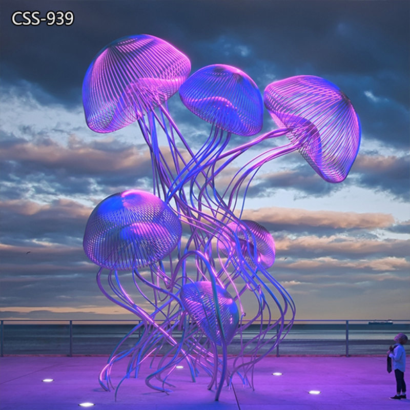 Large Metal Jellyfish Public Sculpture Landmark CSS-939