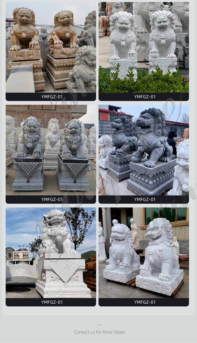 large outdoor foo dog statues - Factory Supplier