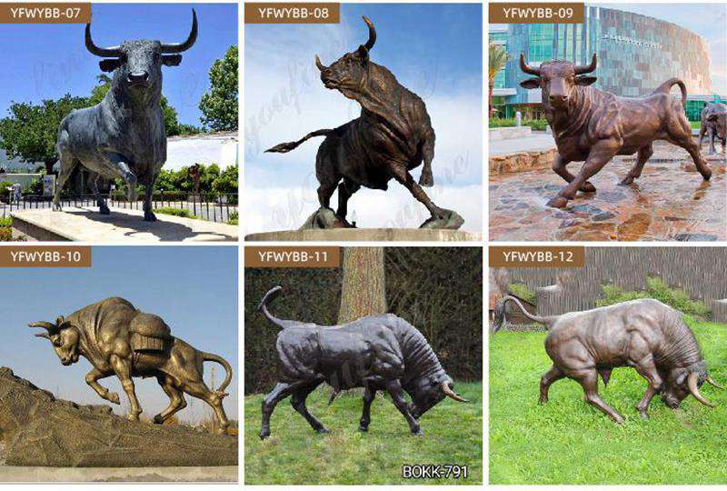 Large Running Bronze Bull Statues Outdoor Square Decor Factory Supplier