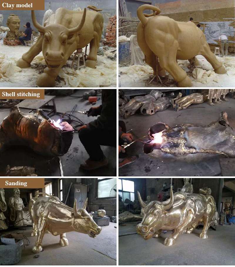 Large Running Bronze Bull Statues Outdoor Square Decor Factory Supplier