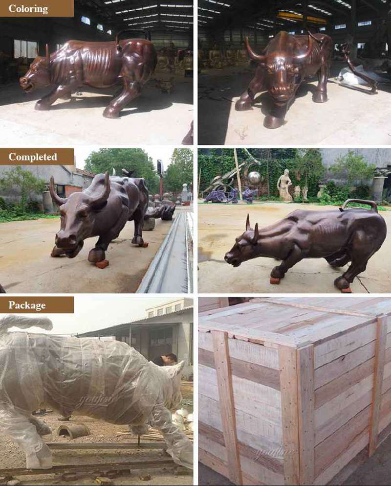 Large Running Bronze Bull Statues Outdoor Square Decor Factory Supplier