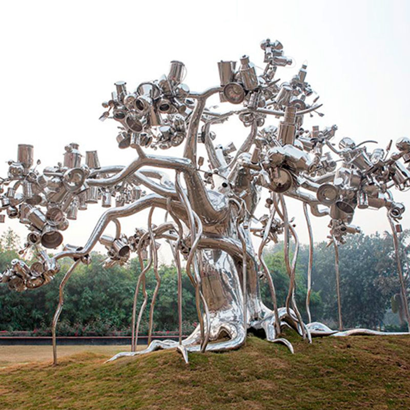 large stainless steel tree sculpture-YouFine Sculpture