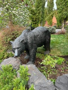 life size bronze bear sculpture
