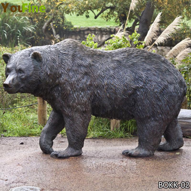 Life Size Bronze Bear Sculpture for Garden Supplier BOKK-02