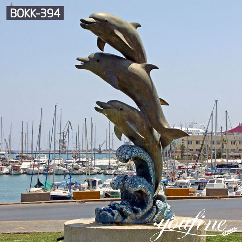 Life Size Bronze Dolphin Fountain for Pool Supplier BOKK-930