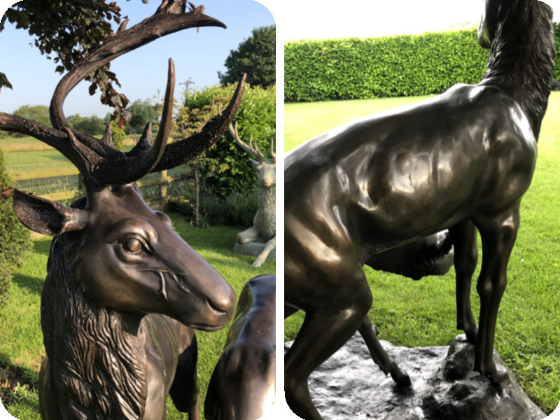 life size metal deer statue -YouFine