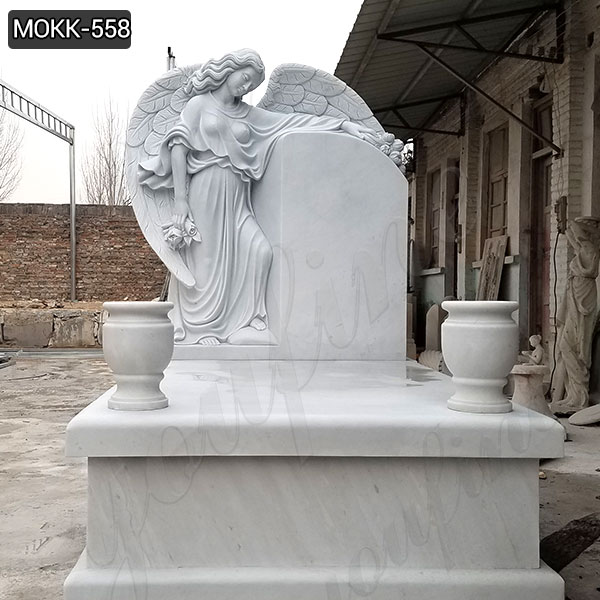 About the Deluxe Marble Angel Tombstone. We want to be remembered forever, either or dead. Nothing is more impressive than a marble tombstone chosen with care. This is a large luxury marble angel tombstone that we have custom made for our clients, there is a custom marble base and there are marble vases that can be used as decoration, our clients will decorate it with beautiful flowers and it has been turned into a work of art in the cemetery.  Quality raw materials All our marble carving products are made from high-quality marble raw materials and can accept your choice of materials including marble, granite, sandstone and any other stone available, you can tell us your requirements and our business staff will recommend you the most suitable product for your requirements.  A variety of clay mold styles to choose from To meet the different needs of our customers for tombstone angels, our clay molders have also designed a series of angel clay molds, they have different shapes and movements, whether it is standing angel, sitting angel, crying angel, we can make all of them, and we can change the face of the angel to the face of your loved one, and try to keep her similar. Our Weeping Marble Angel Tombstone look is even more endearing in its action and godlike look, so contact us now if you need it.  More than 30 years of production experience As a professional manufacturer of marble sculptures, no one is more dedicated than us. We have been engaged in the production of marble carving for more than 30 years, perfect quality and customer satisfaction is our lifelong pursuit of the goal, our products are exported to all over the world, and received wide acclaim!  How to contact us. Underneath our page there is a message board and contact information where you can leave us a message telling me about the style you like or other details. You can also give us a call at +86-13938480725 or send us an email at info@you-fine.com and one of our sales staff will communicate with you about the quote on time, we would be happy to hear from you.