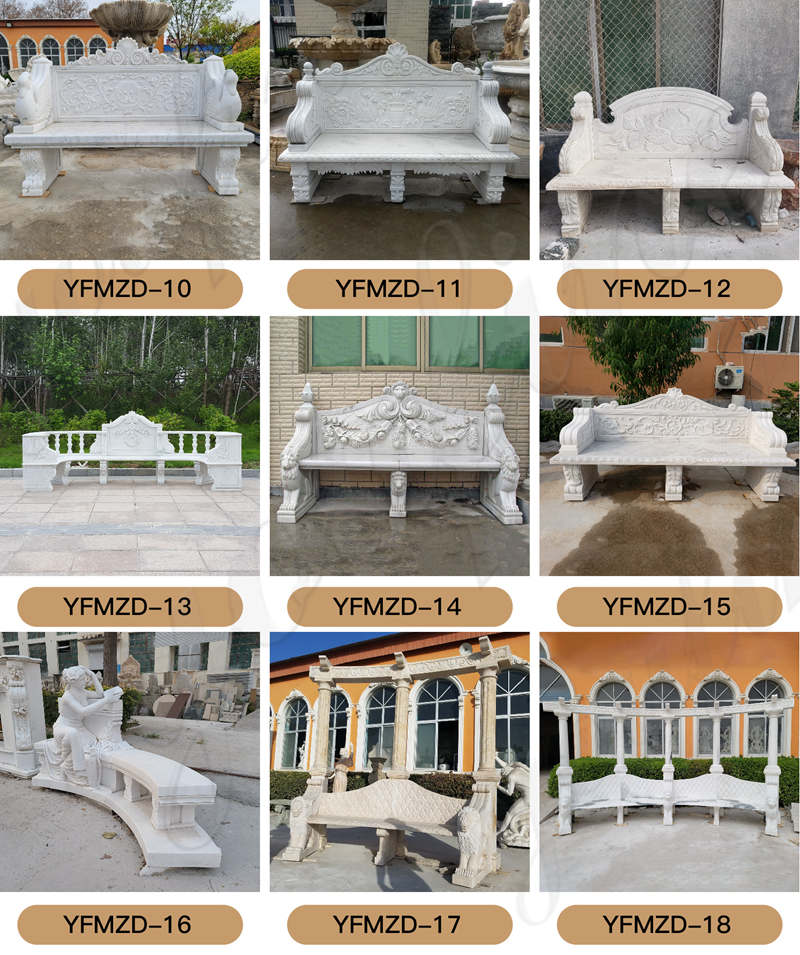 marble bench for garden -YouFine