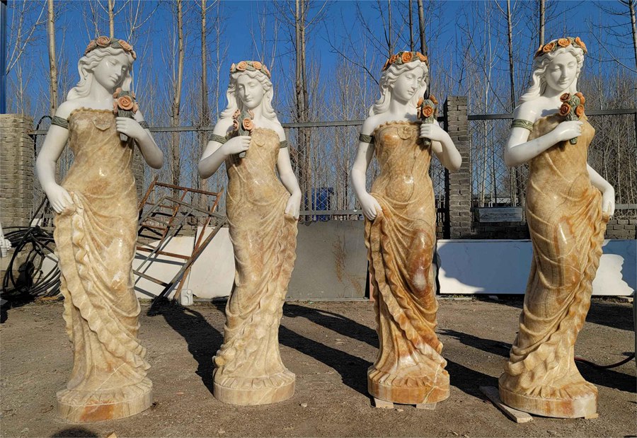 Marble God Of The Four Seasons Statues for Garden-YouFine Sculpture