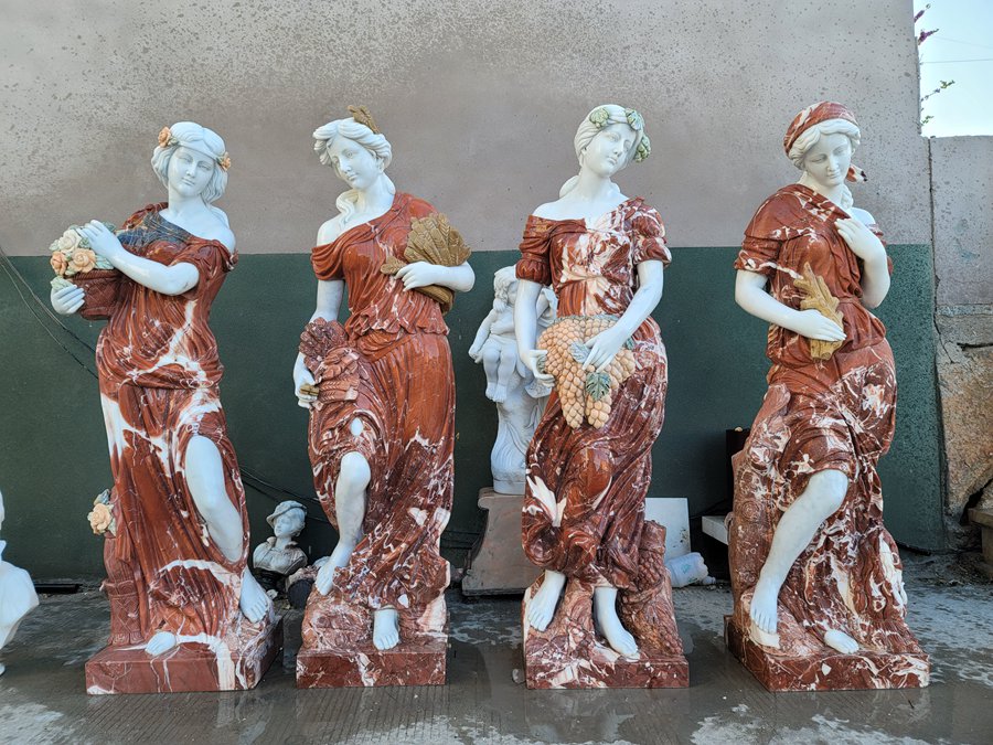 Marble God Of The Four Seasons Statues for Garden-YouFine Sculpture