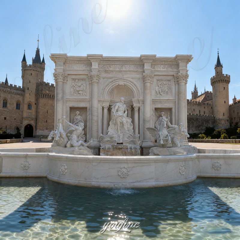 marble Trevi fountain replica
