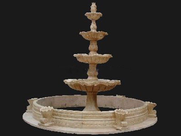 Marble 4 Tier Pedestal Pool Fountain